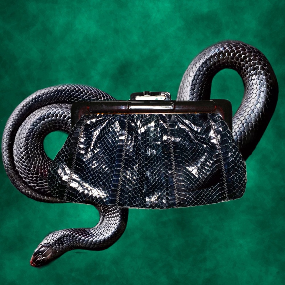 Vintage Snakeskin Clutch Purse